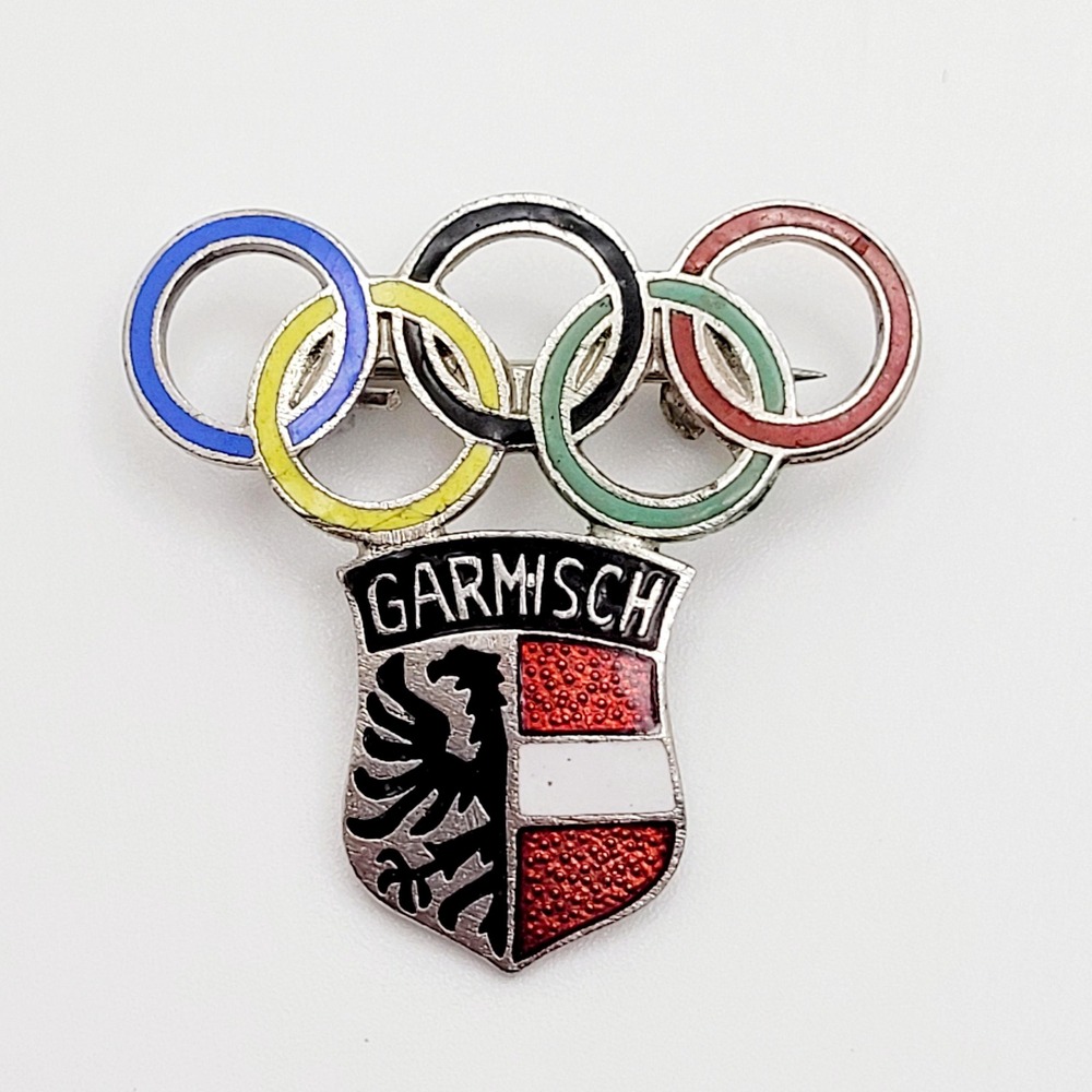 Vintage Winter Olympics‎ 1936 enamel pin, Garmisch, Germany unmarked pin